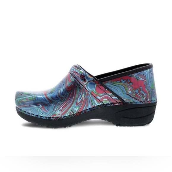 Dansko XP 2.0 Marble Rainbow Swirl Patent Clogs EU 37 US 6.5 Pro Slip Resistant - Picture 3 of 10